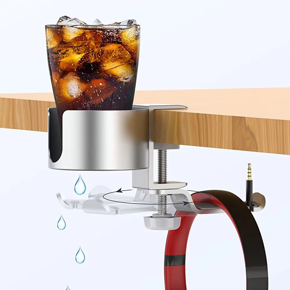 2 in 1 Desk Cup Holder with Headphone Hanger