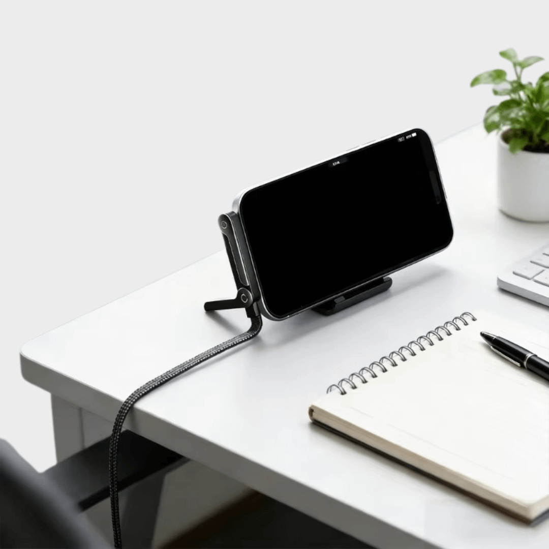 240W Type C Charging Cable with Built-in Phone Stand