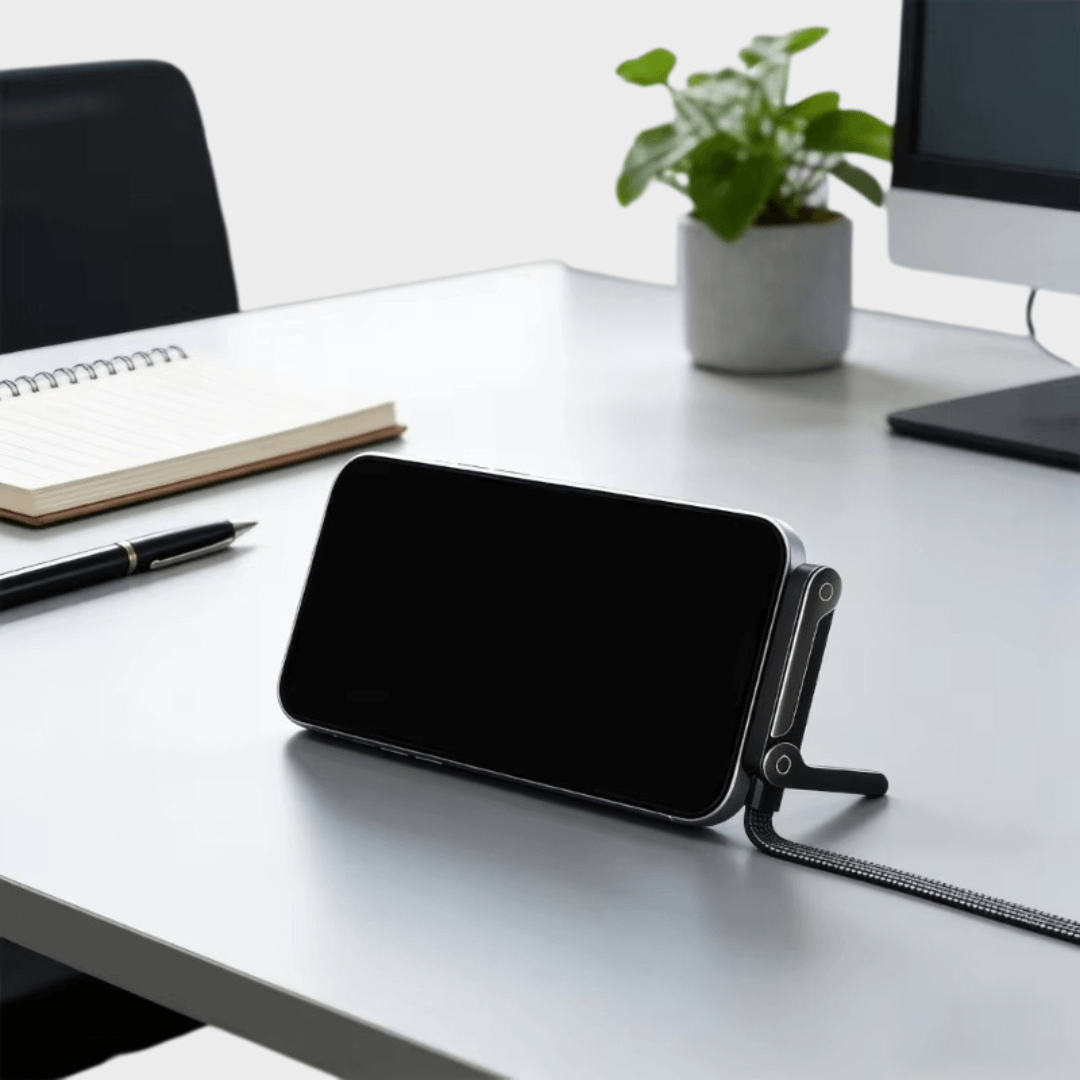 240W Type C Charging Cable with Built-in Phone Stand