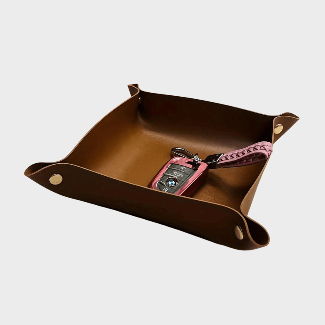 Nordic PU Leather Storage Tray