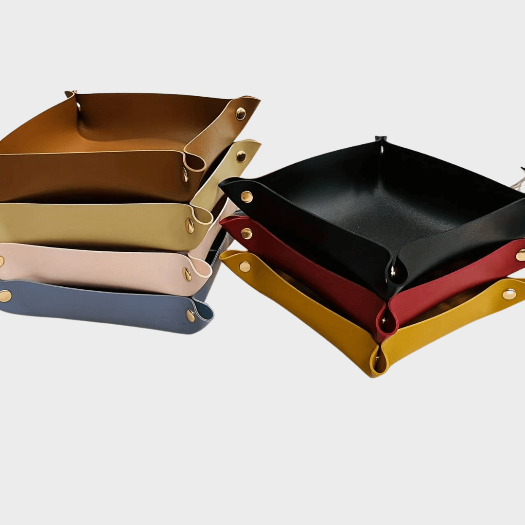 Nordic PU Leather Storage Tray
