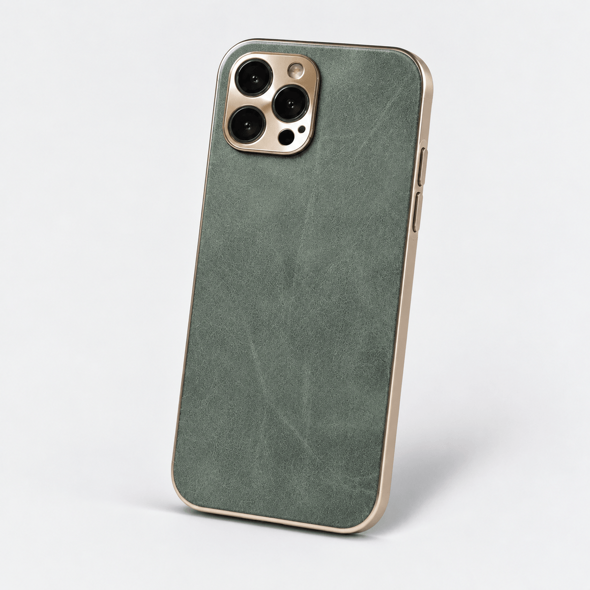 Suede Leather iPhone Case - Green
