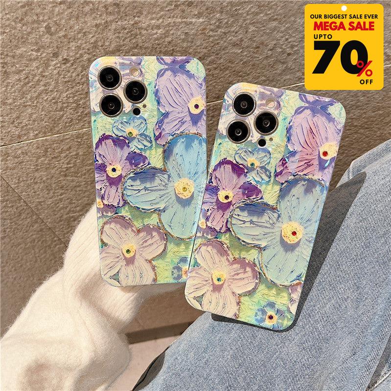 Floral Design Silicone Phone Case-DIVERSITY