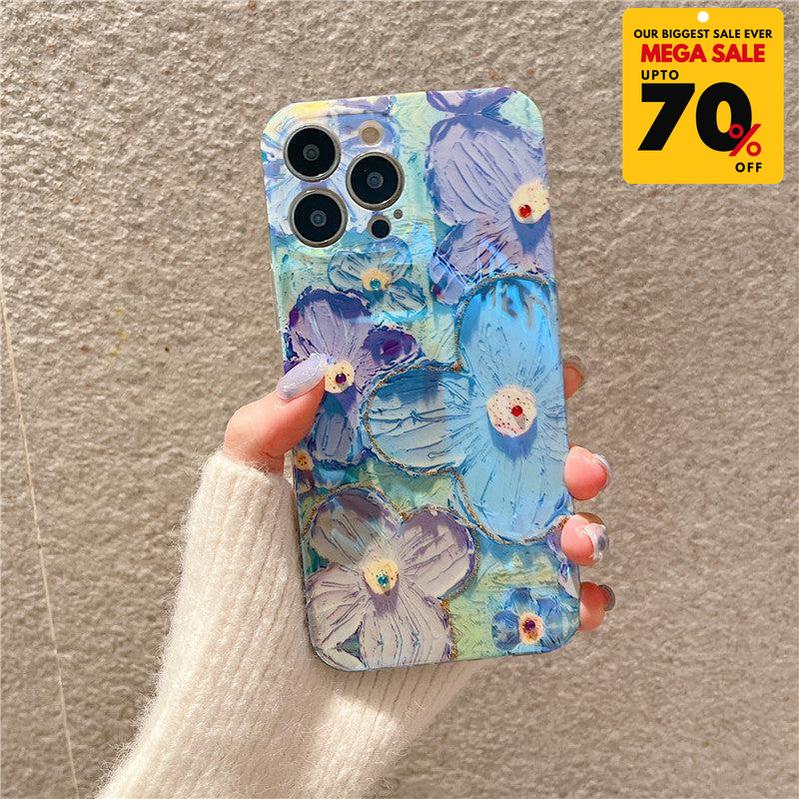 Floral Design Silicone Phone Case-DIVERSITY