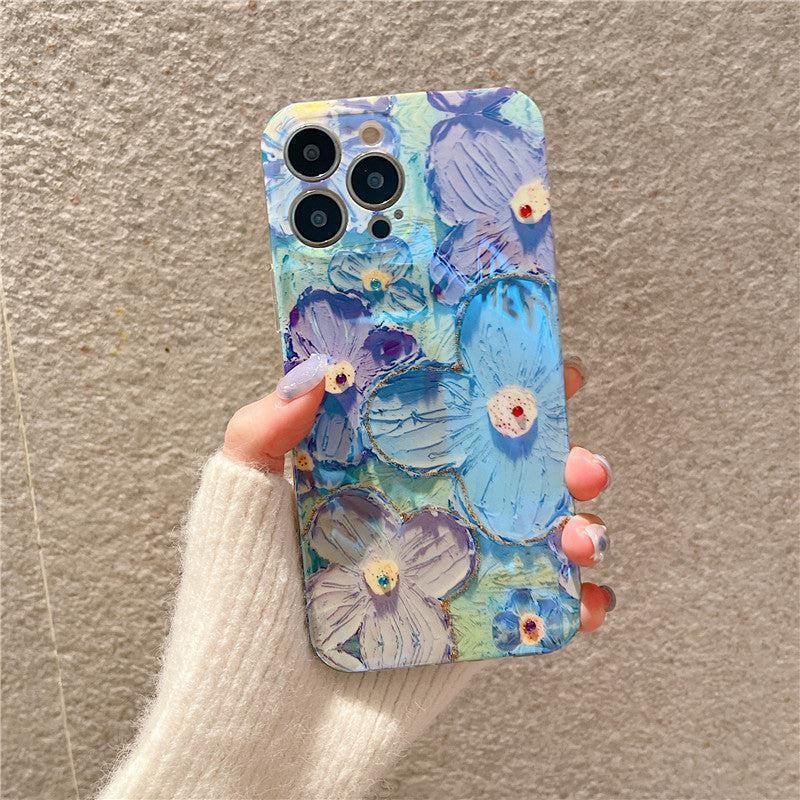 Floral Design Silicone Phone Case-DIVERSITY