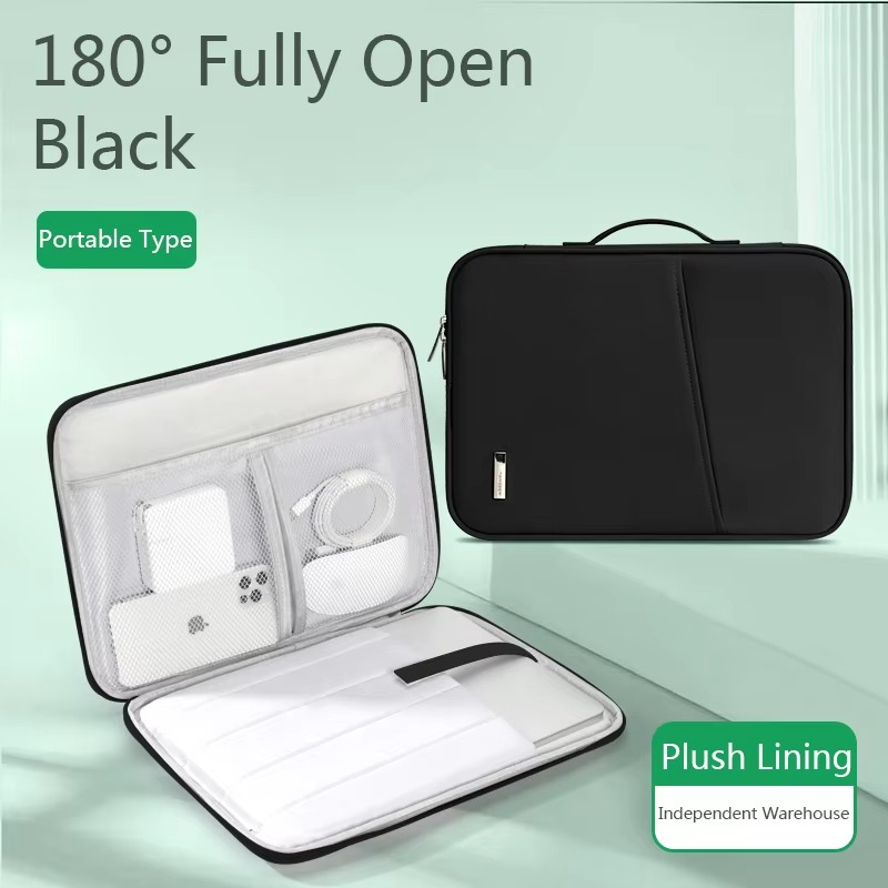 TAIKESEN Minimalist Laptop Sleeve Bag With Power Pack - Black