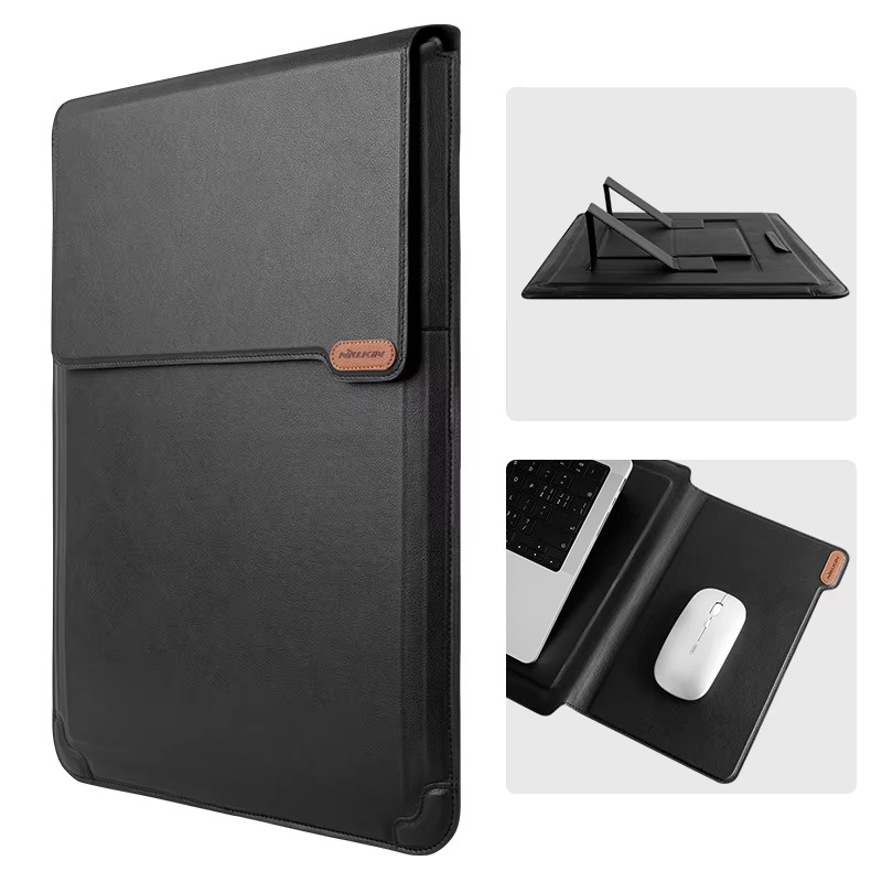 Nillkin Portable Laptop Sleeve Protector and Stand - Water Ripple Black