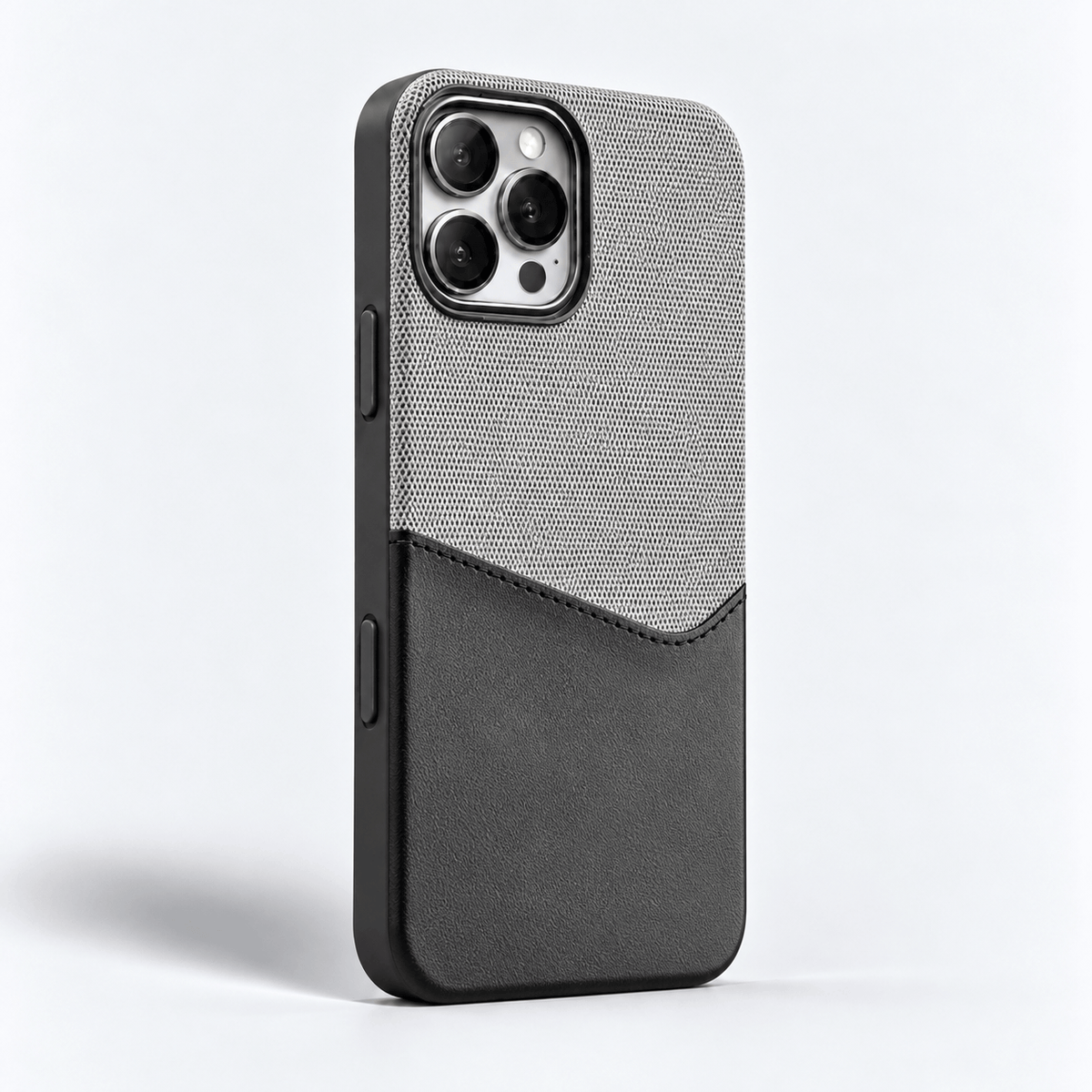 Textured Leather Card Holder iPhone Case