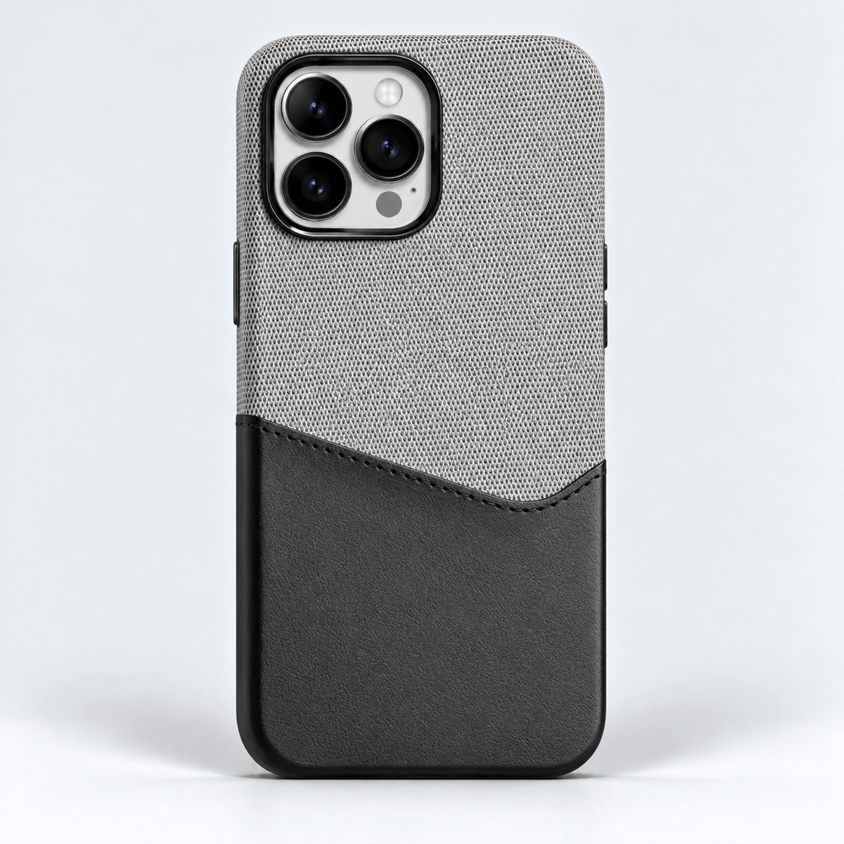 Textured Leather Card Holder iPhone Case