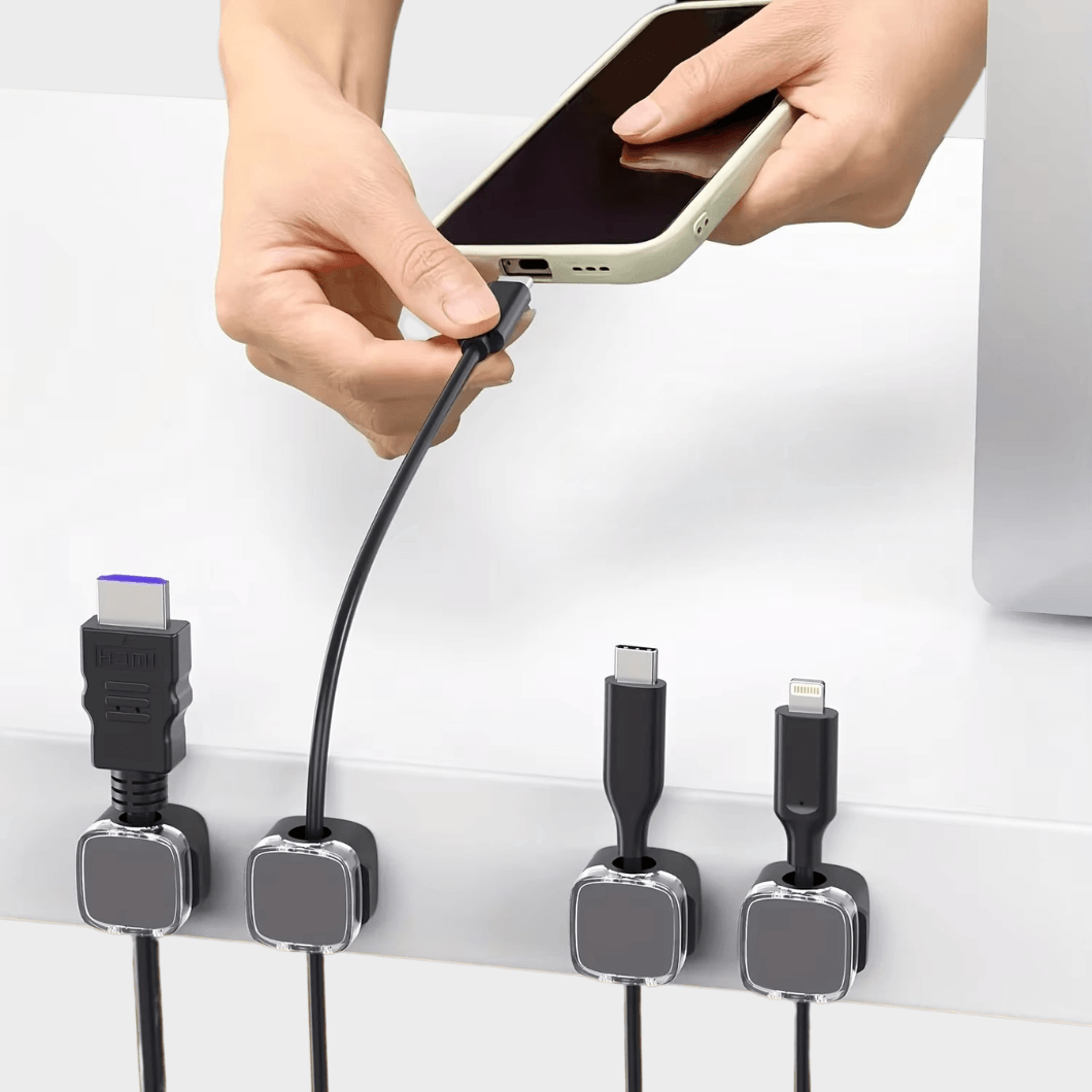 Magnetic Desktop Cable Organizer Clips