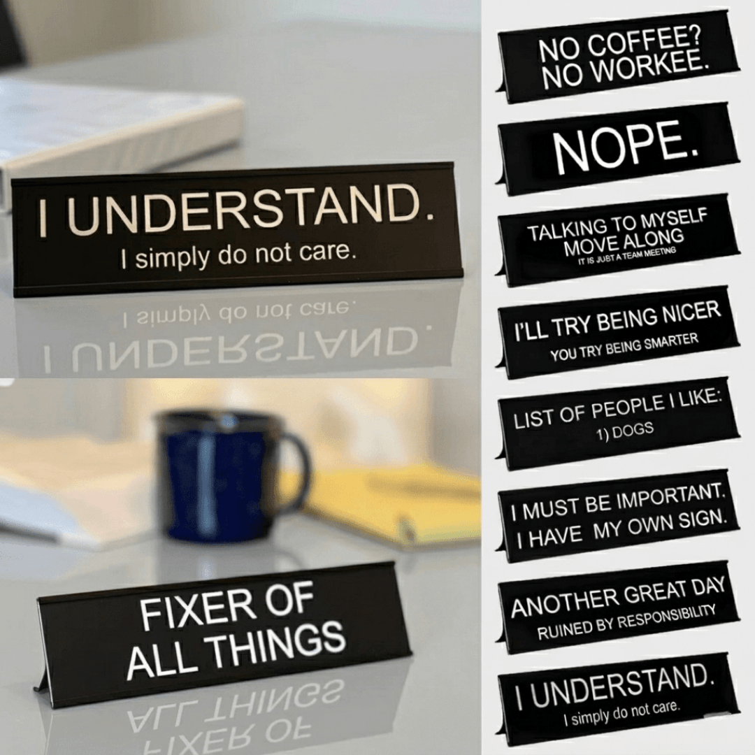 Funny Desk Name Plate