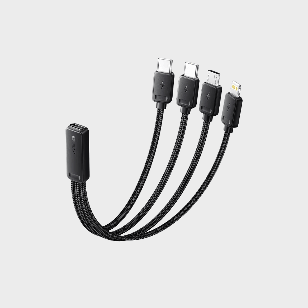 Essager 4-in-1 OTG Multi Charging Cable (USB-C, iPhone & Micro USB)