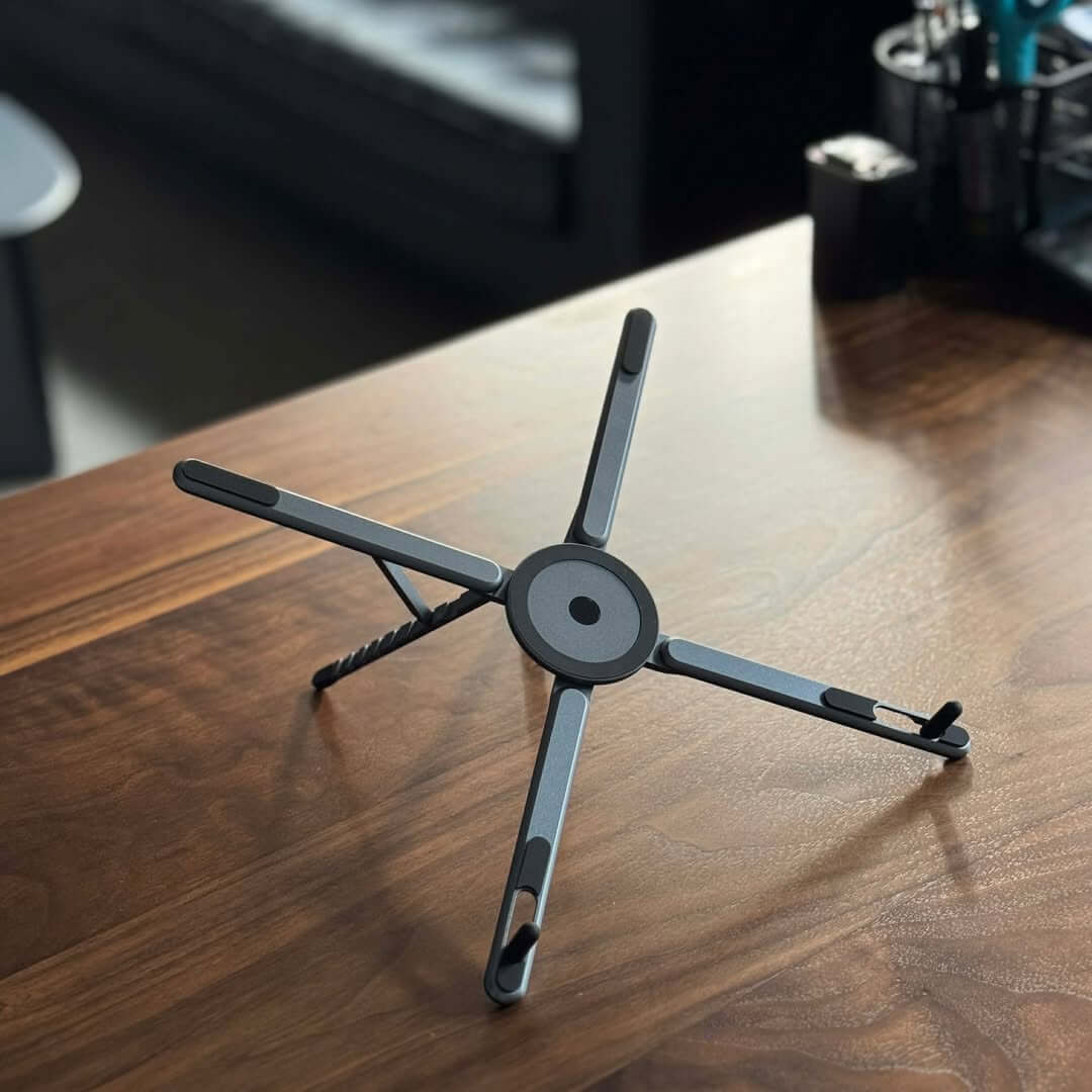 Multi-Functional Foldable Metal Phone Holder & Laptop Stand