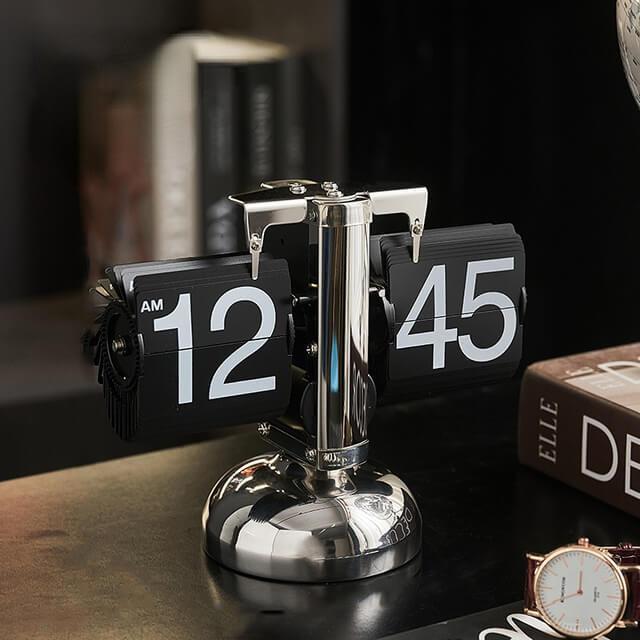 flip desk clock