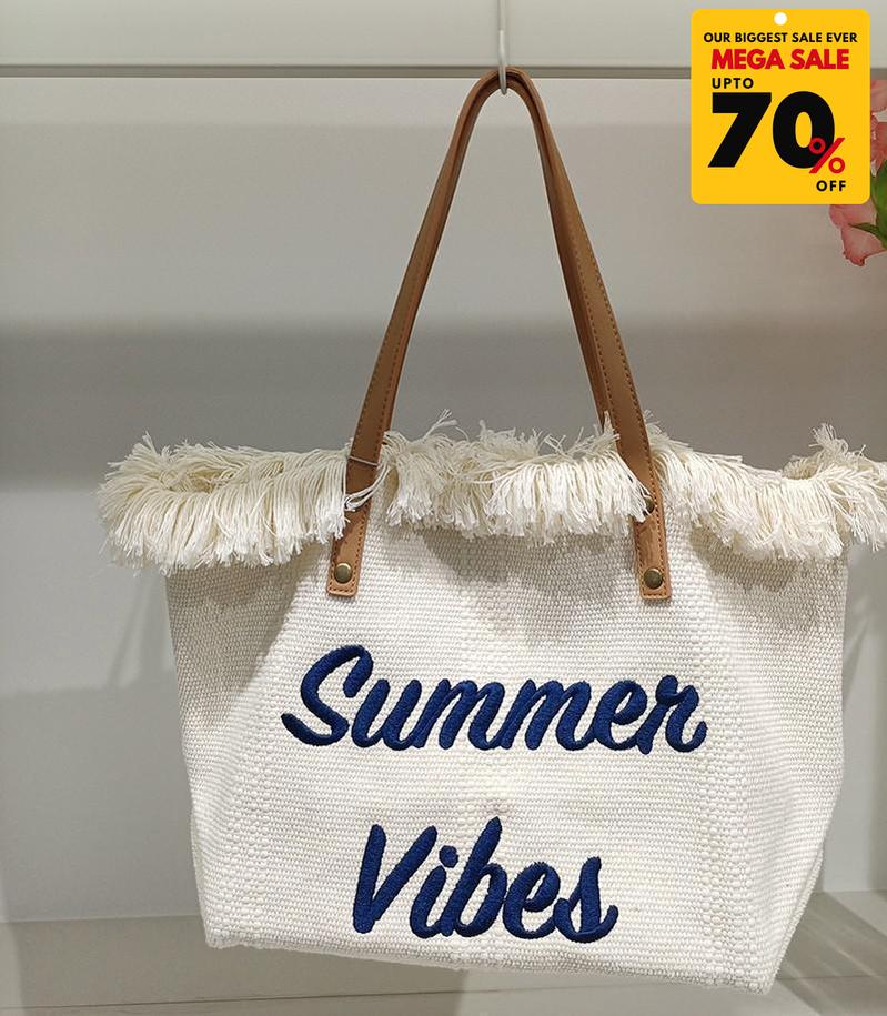 Summer Vibes Canvas Handbag-DIVERSITY