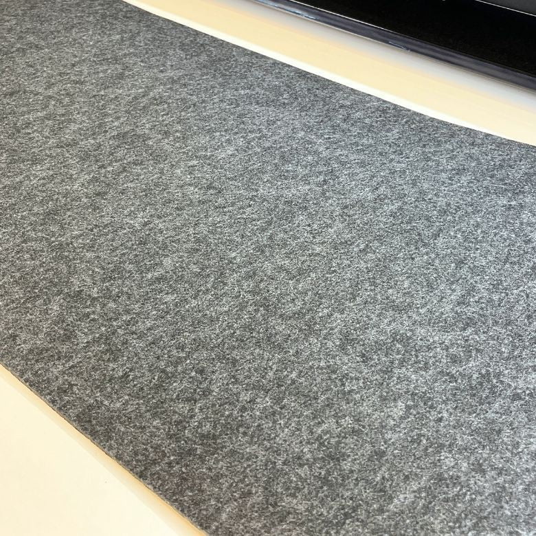 Felt Wool Computer Desk Mat - Medium Grey