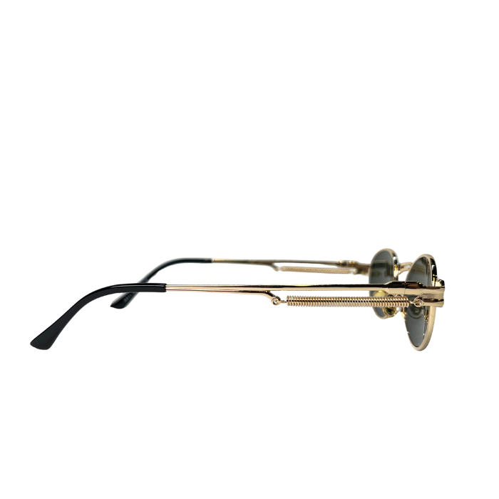 Vintage Oval Sunglasses - Gold Black