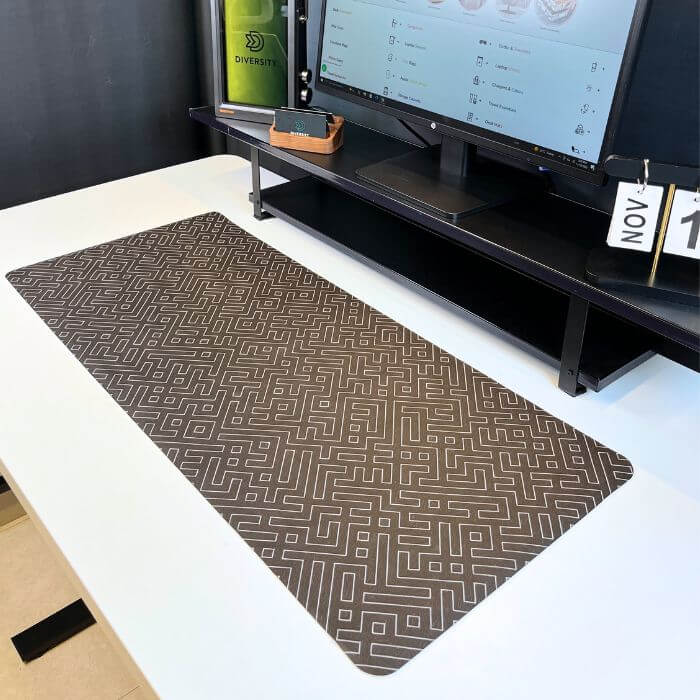 Printed Leather Desk Mat - Puzzle