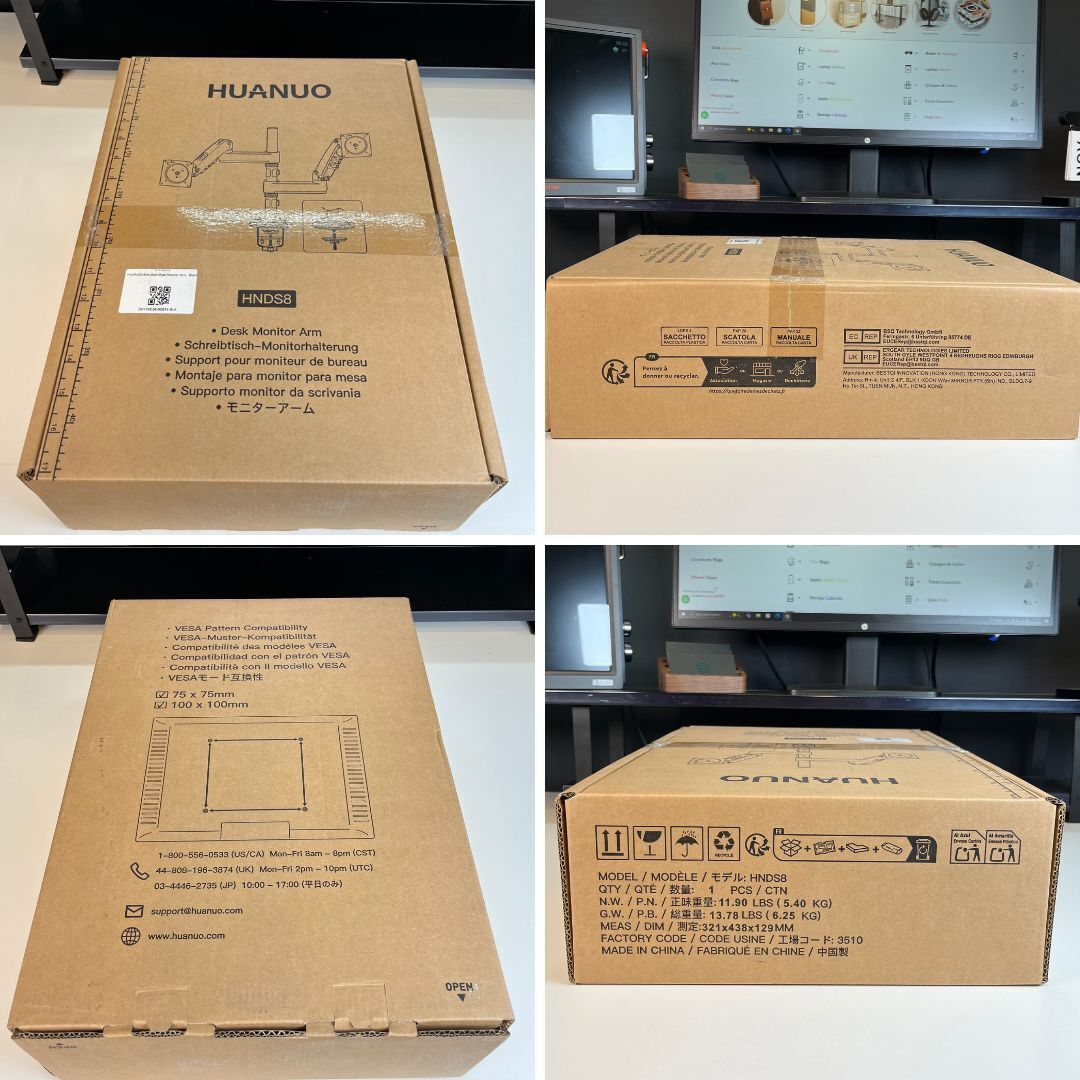 HUANUO Elevation Dual Monitor Arm