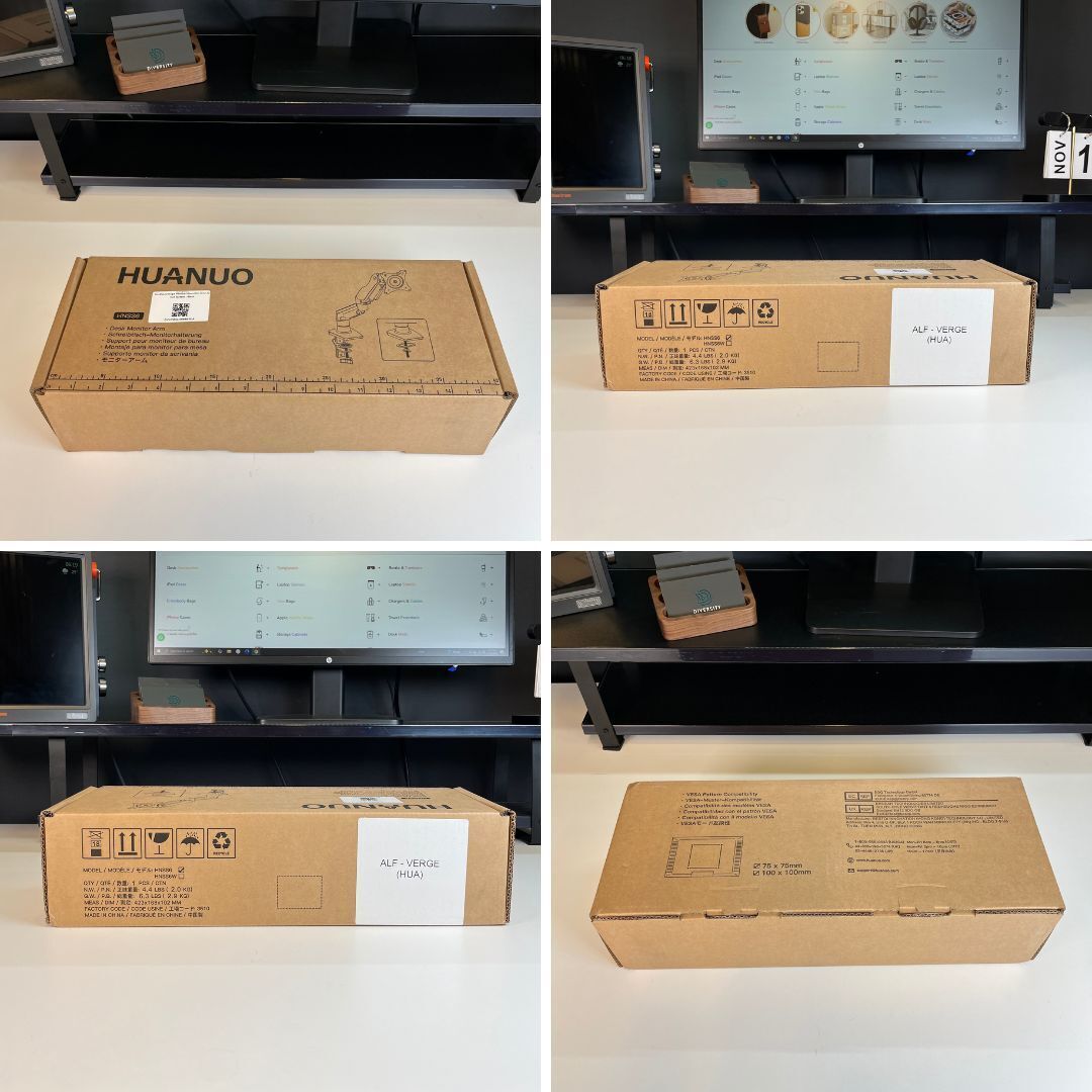 HUANUO Single Monitor Mount for 13 to 32 Inch Screens - Black