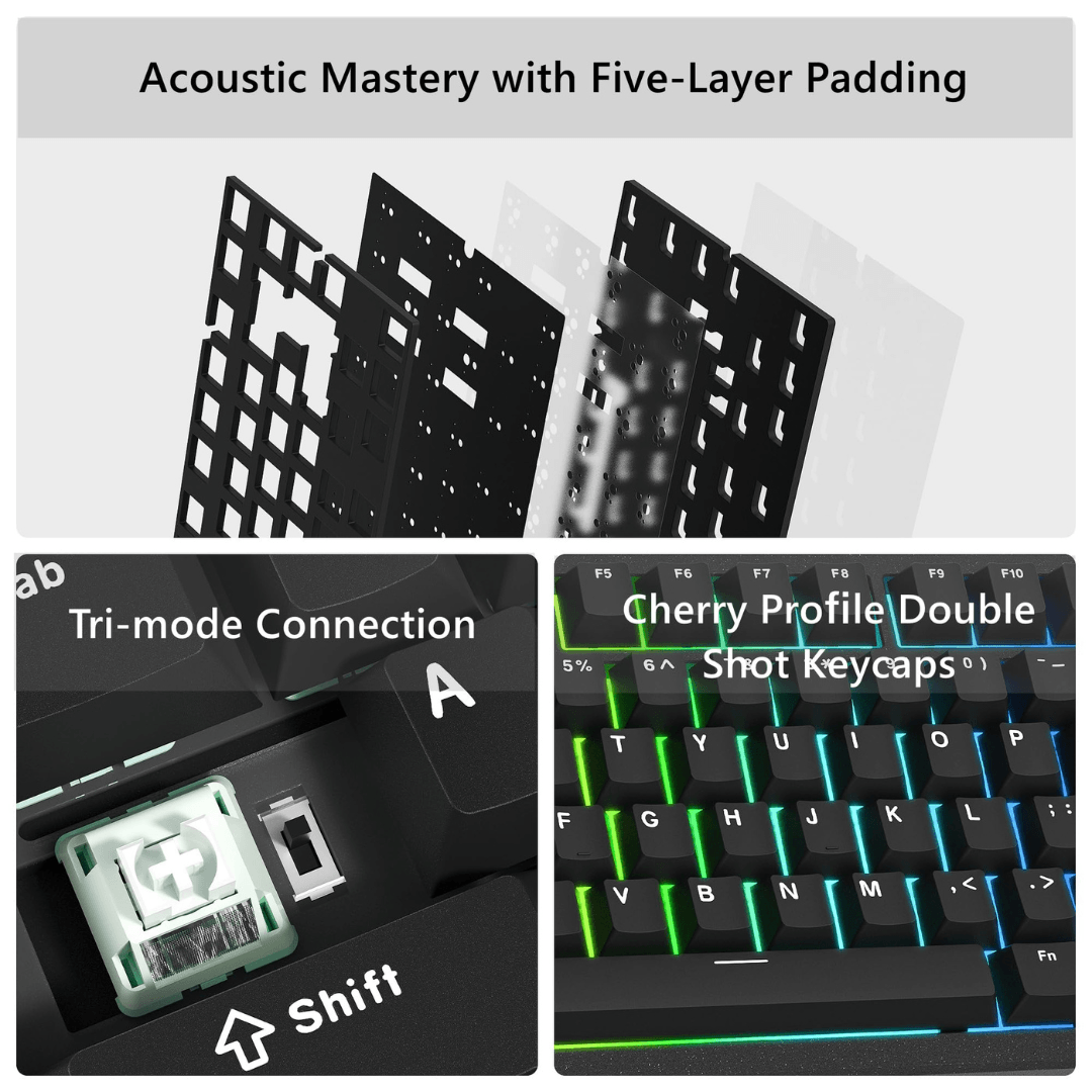 WOMIER SK75 75% VIA Support Wireless Aluminum Custom Keyboard