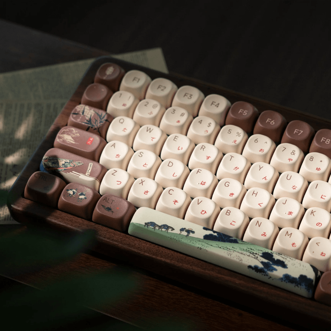 WOMIER WD75 75% VIA Support Wireless Wooden Keyboard