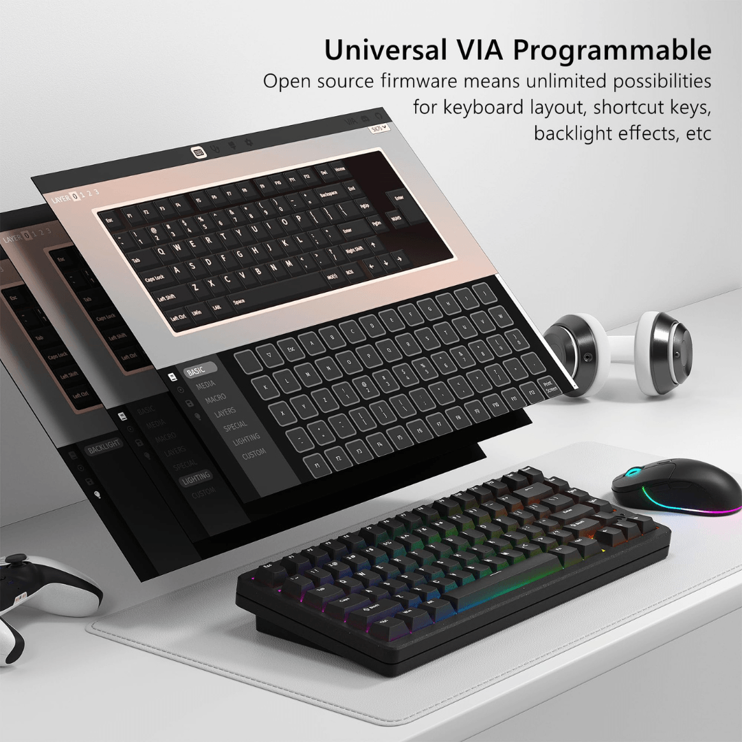 WOMIER SK75 75% VIA Support Wireless Aluminum Custom Keyboard