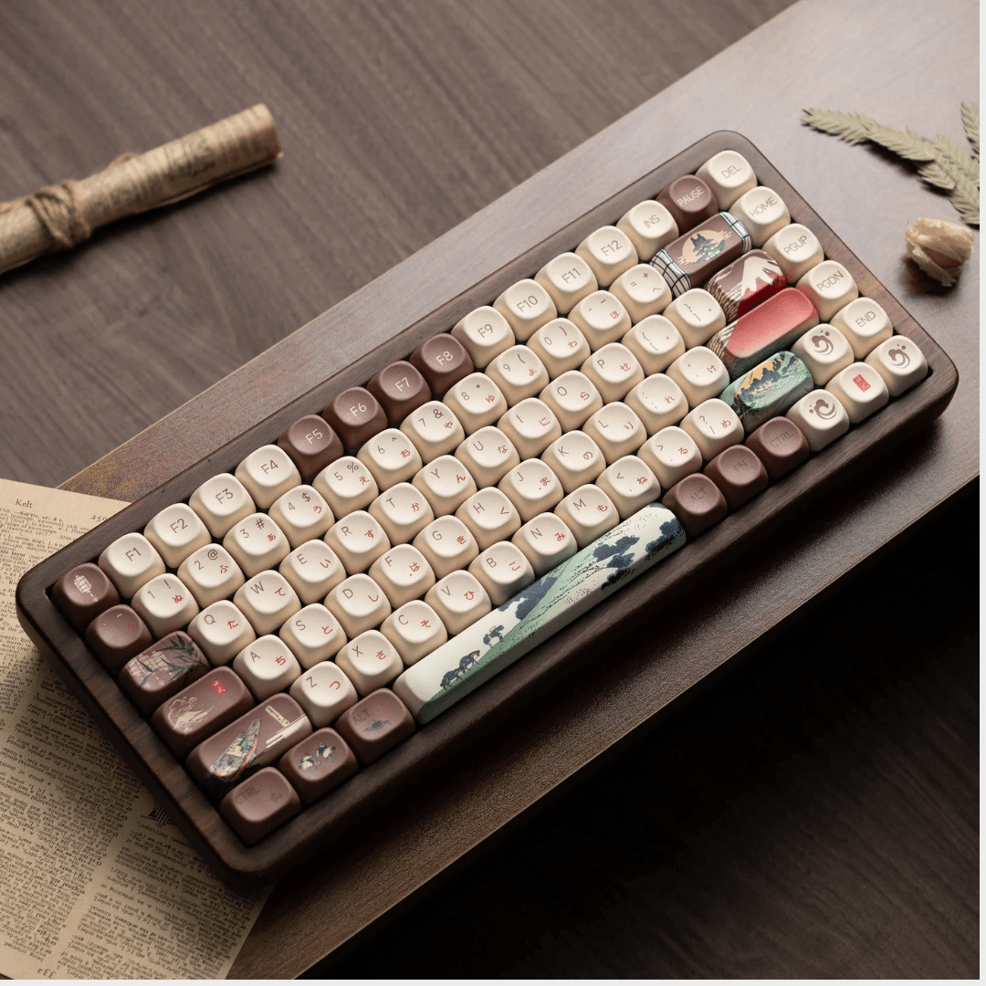 WOMIER WD75 75% VIA Support Wireless Wooden Keyboard