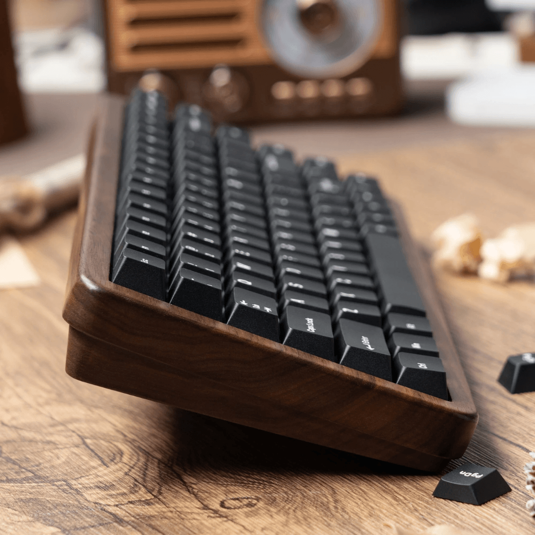 WOMIER WD75 75% VIA Support Wireless Wooden Keyboard
