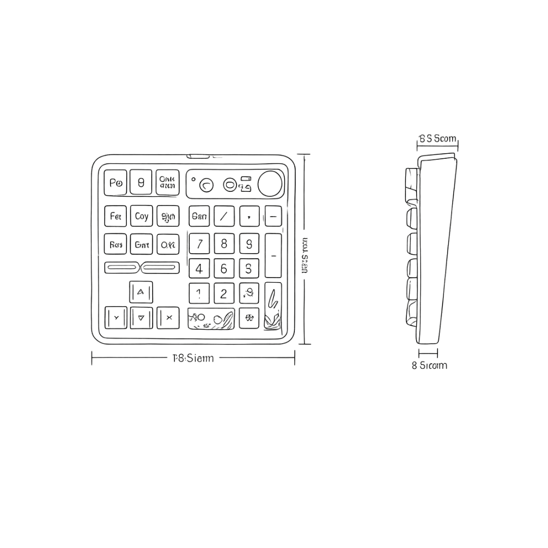 WOMIER SK30 Mini Wireless Keyboard with Multimedia Knob & Screen