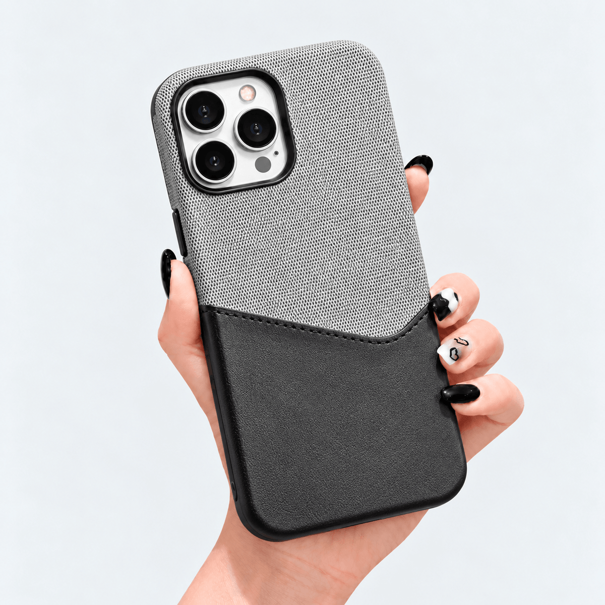 Textured Leather Card Holder iPhone Case