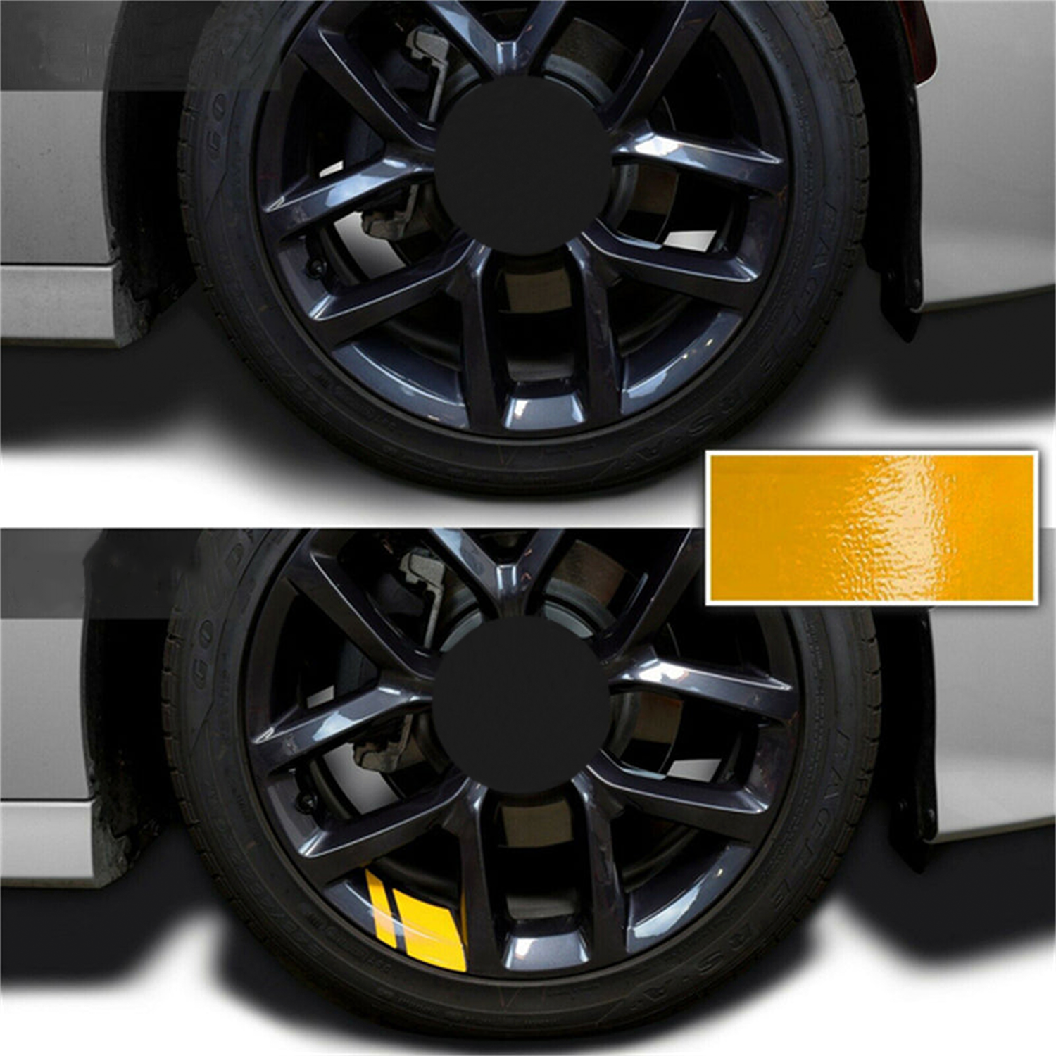 6 PCS Reflective Car Vinyl Rim Stickers-DIVERSITY