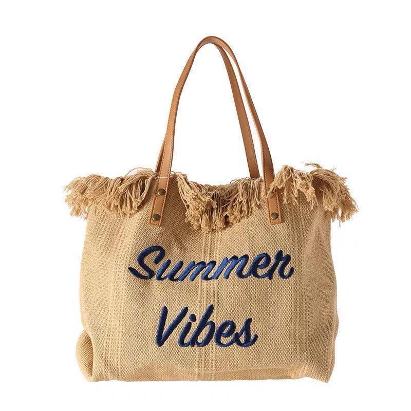 Summer Vibes Canvas Handbag-DIVERSITY