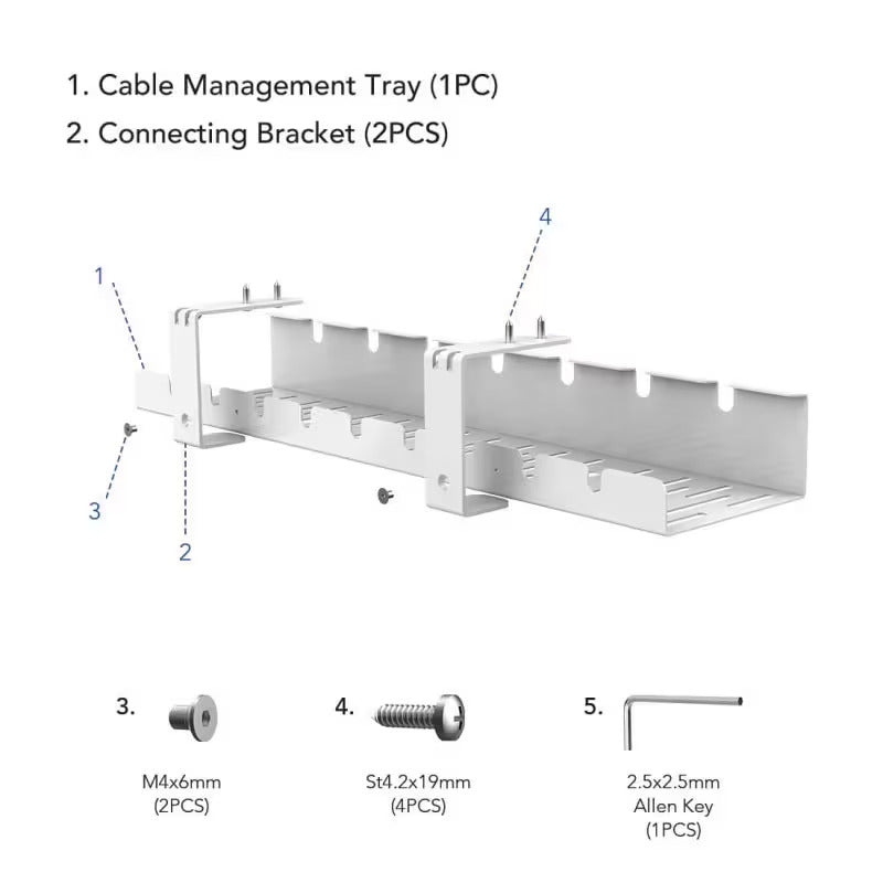 Flexispot Cable Management Tray - Black