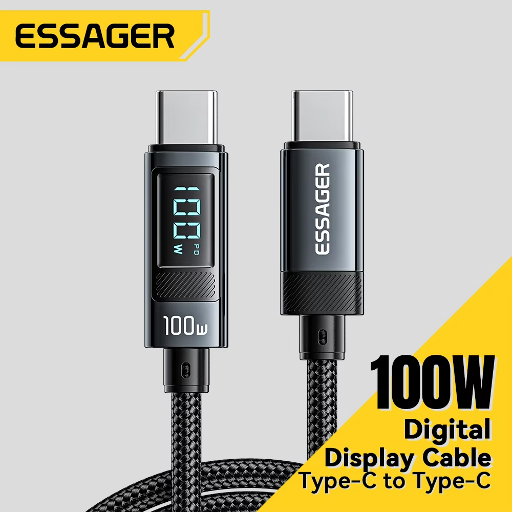 Essager LED 100W Fast Charging Cable (Type C to C)