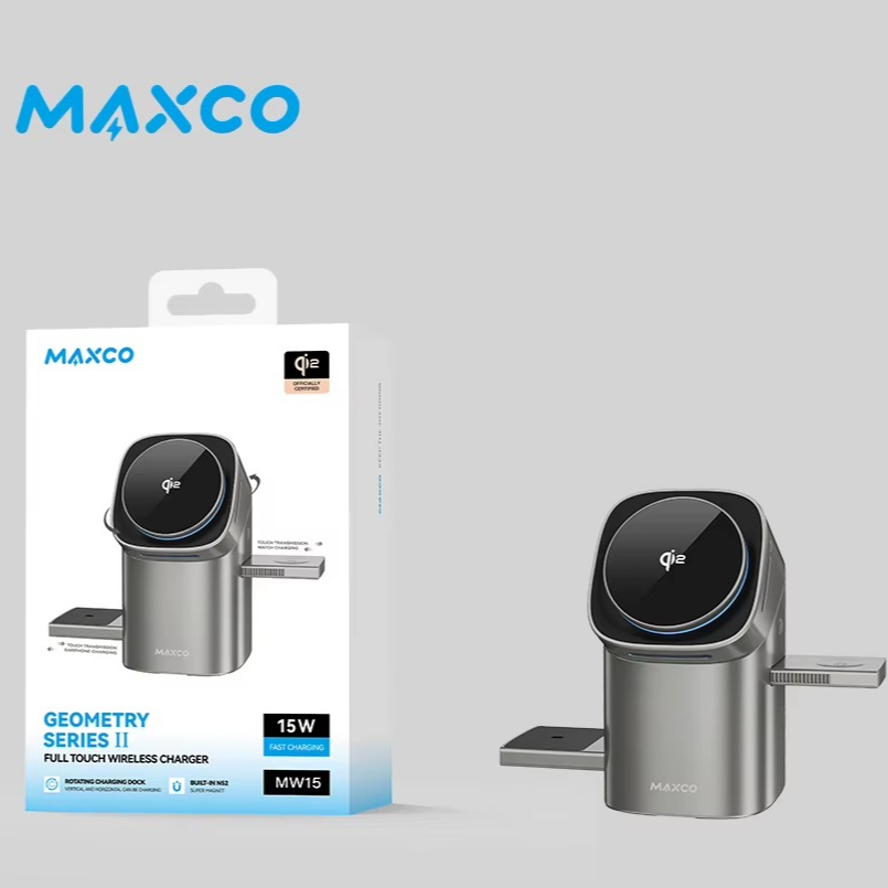 MAXCO 3 in 1 Rotating Wireless Charger - MW15