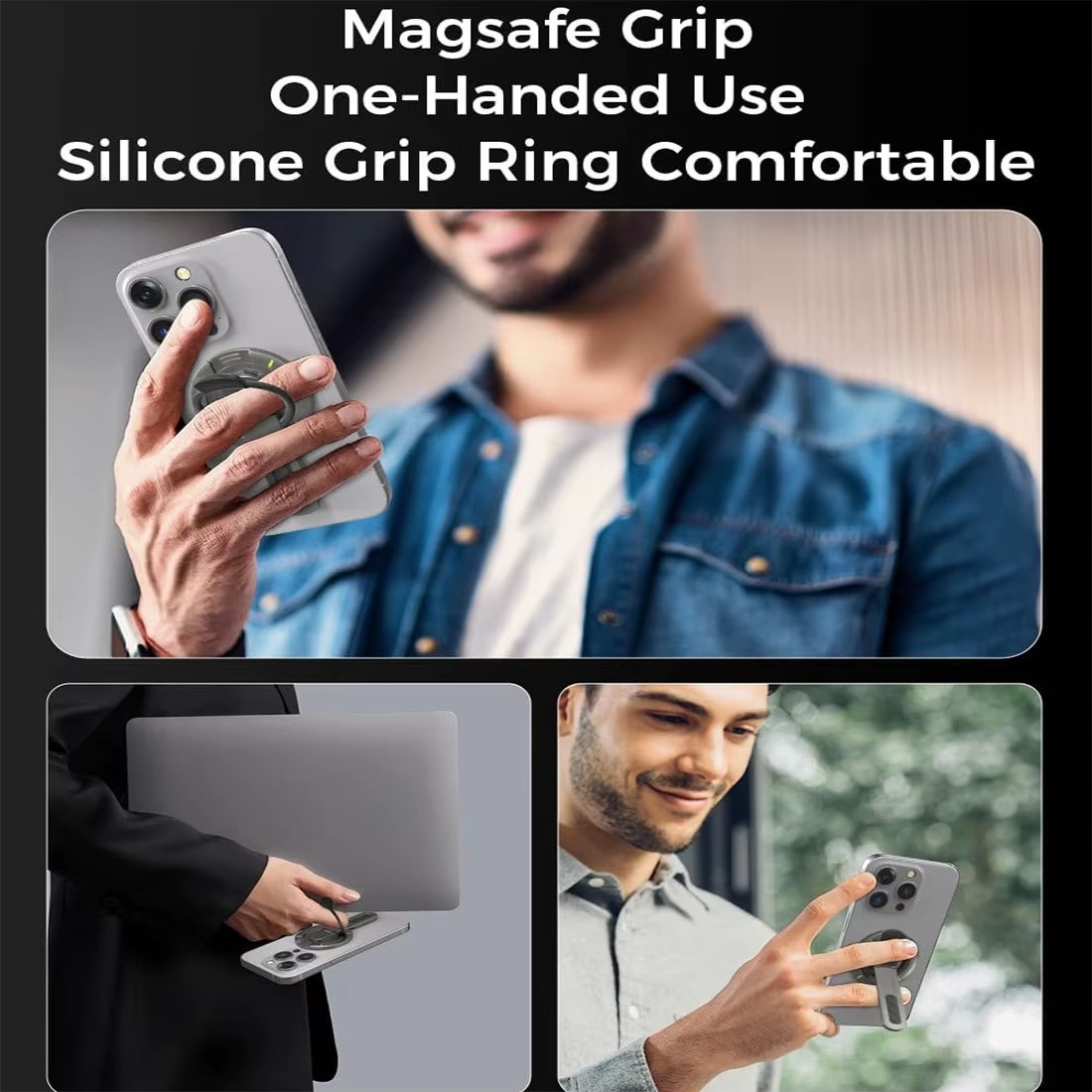 Double-Sided Magnetic Phone Holder Stand with Fidget Buttons