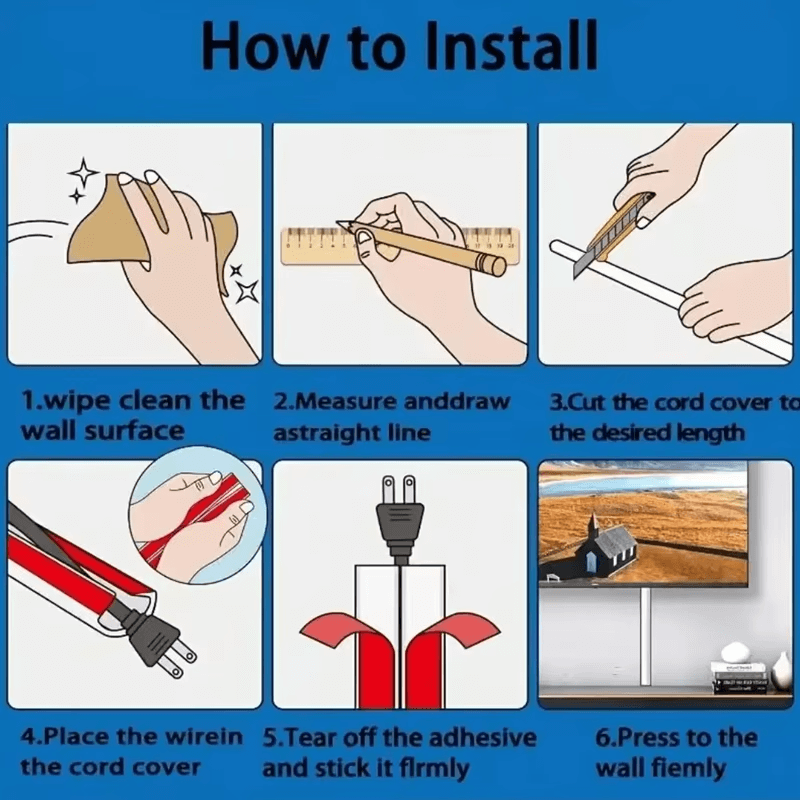 Flexible Self-Adhesive Wire Organizer Strip