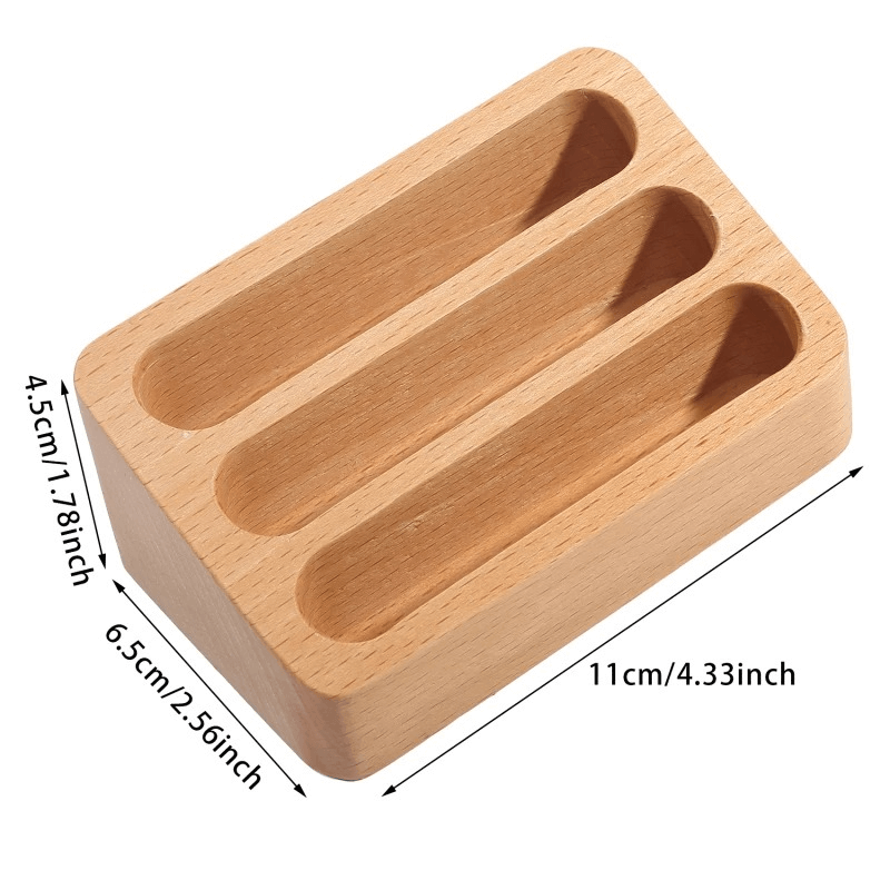 Wooden Multi-Slot Business Card Holder