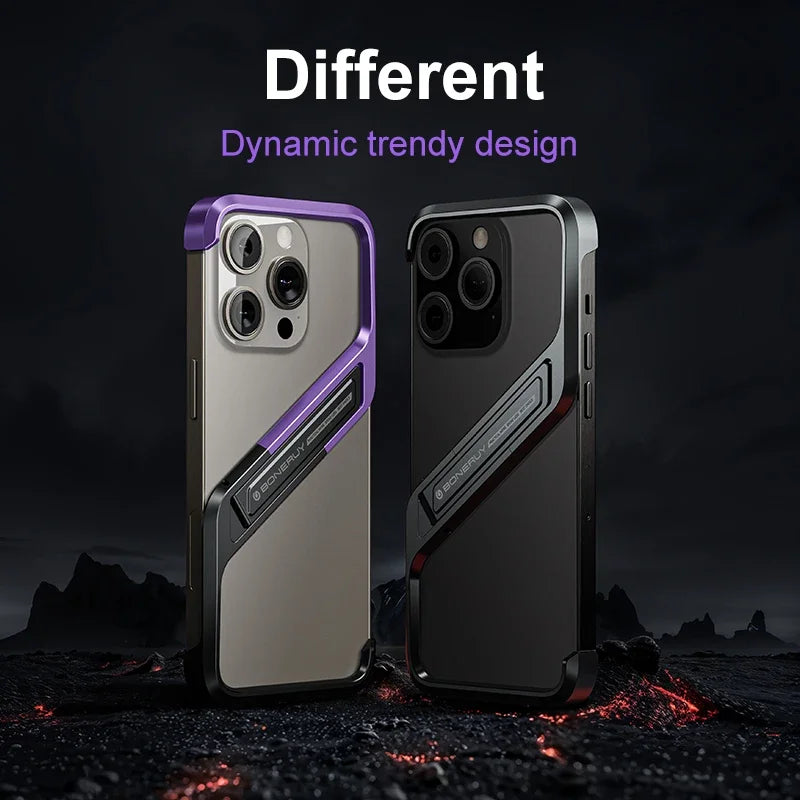 Rimless Z-Shaped Ultra Thin iPhone Case With Stand