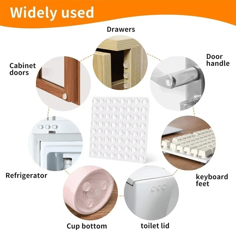 Silicone Bumper Pads for Cabinets & Furniture