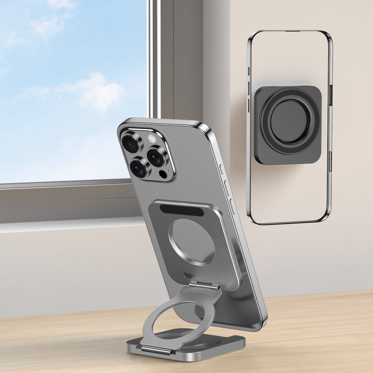 Dual Magnetic Foldable Phone Holder Stand