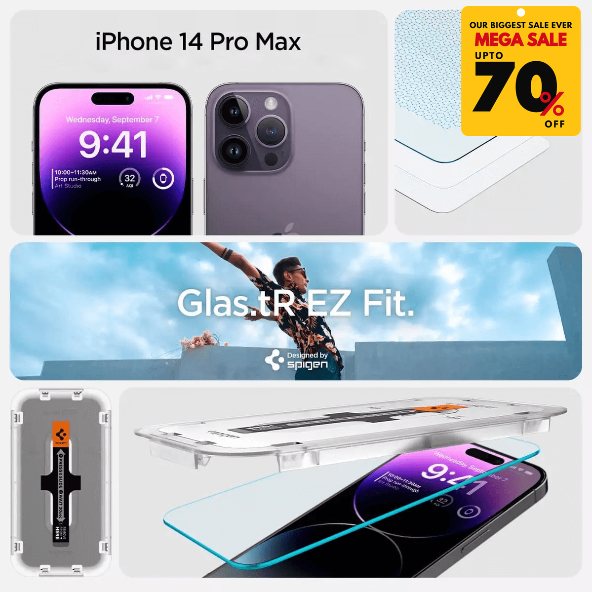 Spigen iPhone Screen Protector with Applicator-DIVERSITY