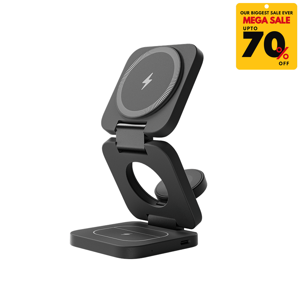3 in 1 Foldable Magnetic Wireless Charger Stand-DIVERSITY