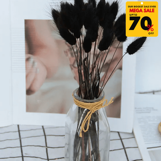 Natural Dried Fluffy Bunny Tails - SC Black