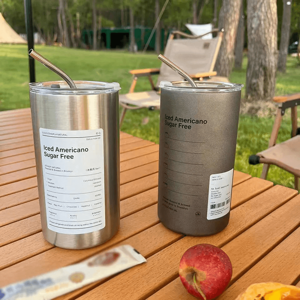 Iced Coffee Tumbler - Silver