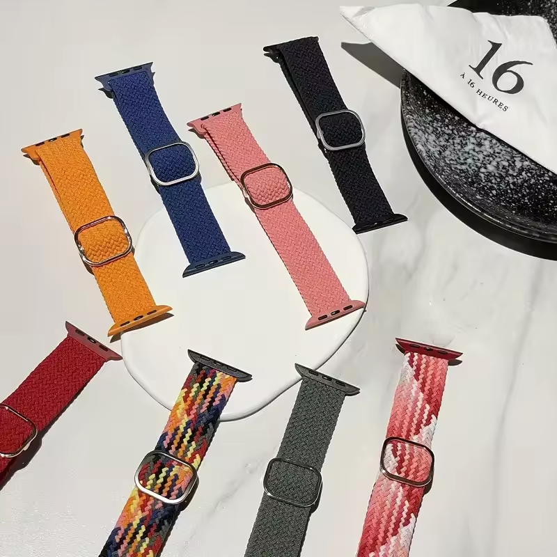 Soft Braided Loop Band For Apple Watch - Pearl White