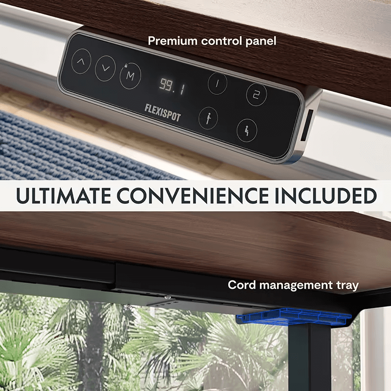 FlexiSpot E7 - Dual Motor Premium Standing Desk With Black Frame