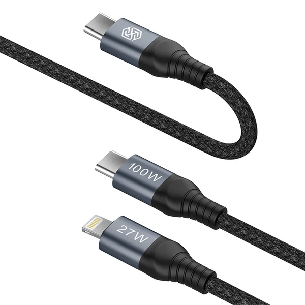 NILLKIN DualPower 2 in 1 Charging Cable Type-C to Type-C 100W & Lightning 27W