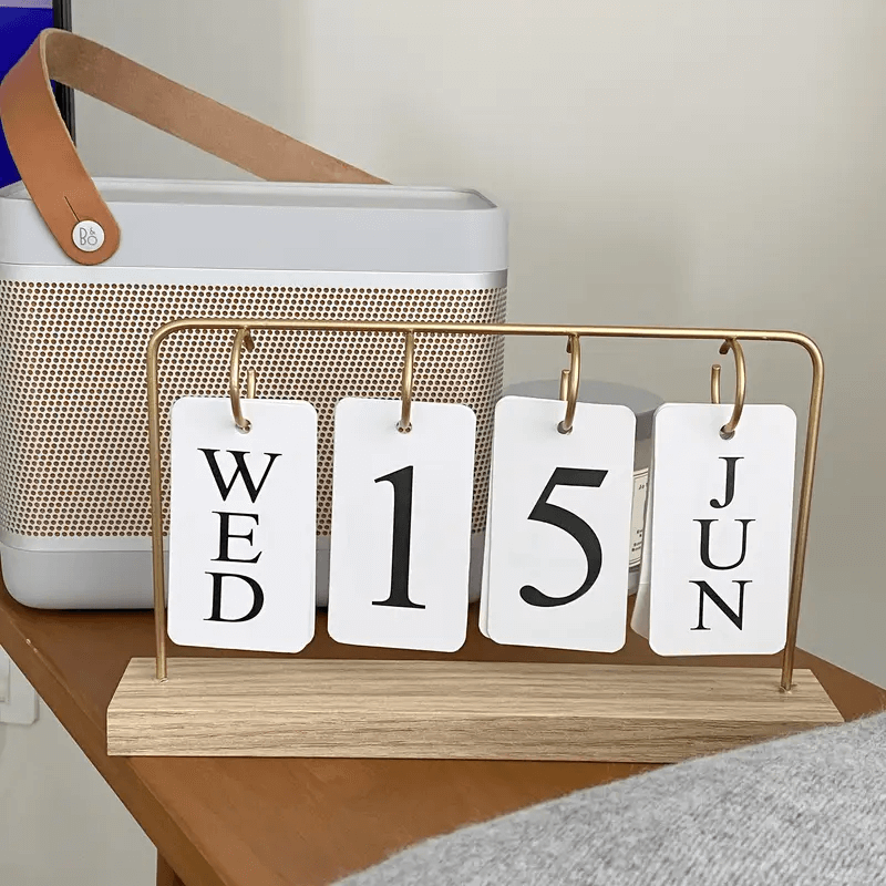 Wooden Flip Calendar